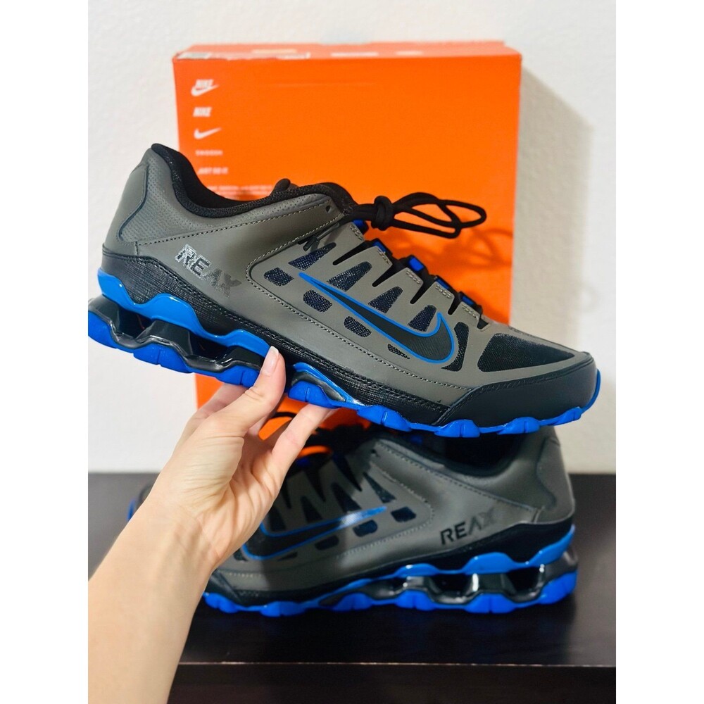 NEW Nike Reax 8 TR Mesh Men’s Training Shoes Size 12 Newsprint Black Blue